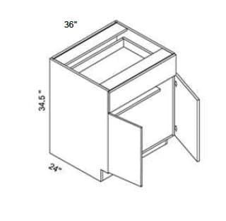 Trends - Base 2 Doors W/1 Drawer & Butt Doors