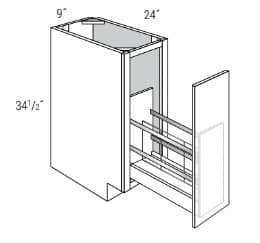 Dover - Base Full Height Door with Tray Divider