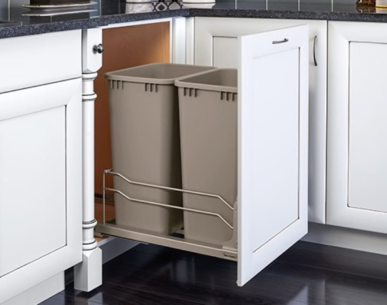 Venice - Base Cabinets with Trash Pullout 2 - 50 QT Bins