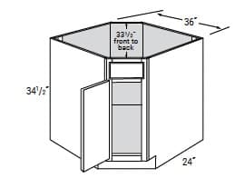 Dover - Base Diagonal Corner Sink 1 Door