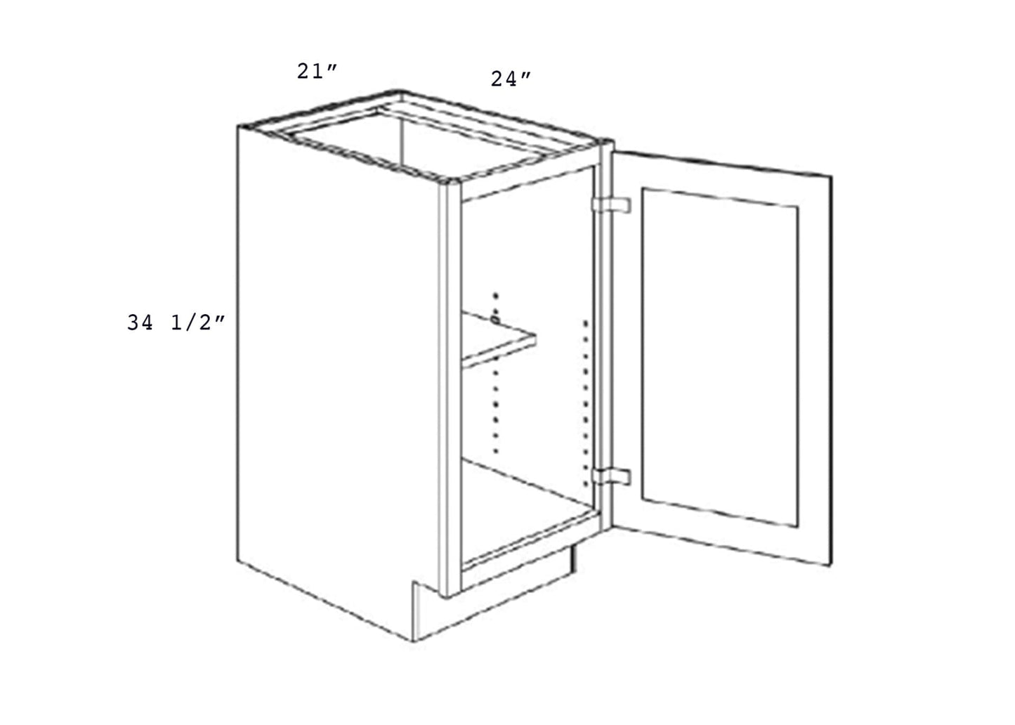US Shaker - Base Full Height Door