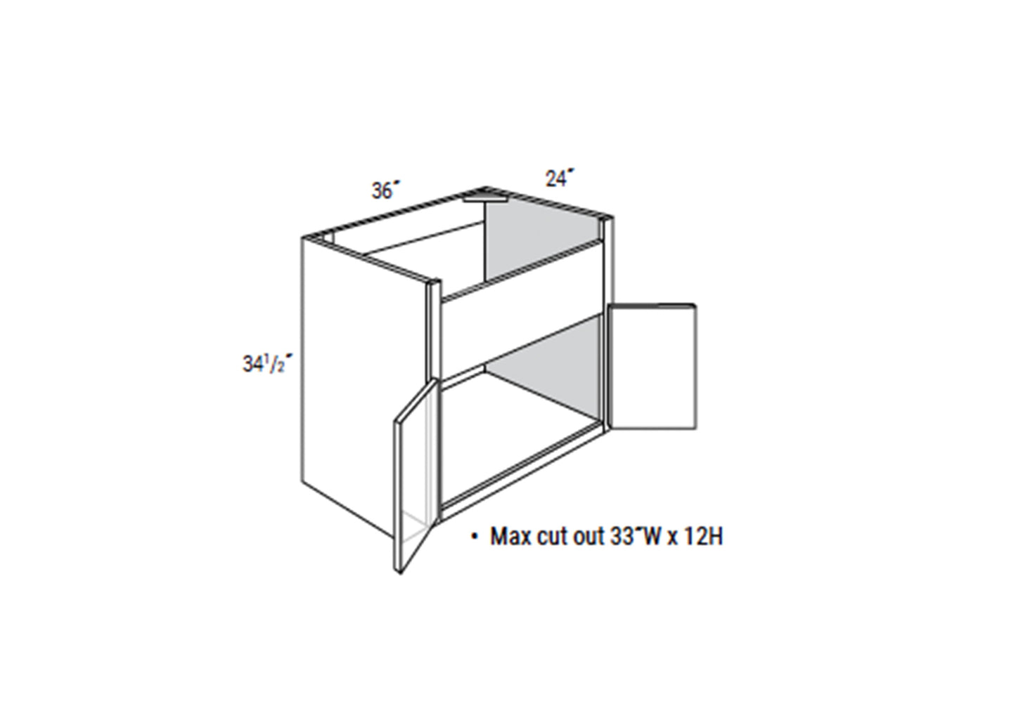 Dover - Farm Sink Base W/Butt Doors