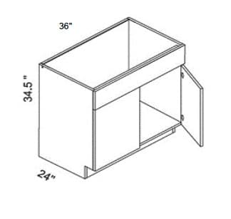 Trends - Sink Base Cabinet W/1 False Drawer & Butt Doors