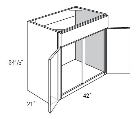 Dover - Vanity Sink Base W/1 False Drawer & Center Stile JSI