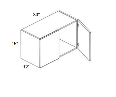 Alvic - Wall Double Doors W/ 2 Butt Doors 15" Tall