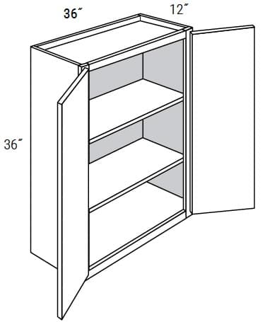 MX Shaker - Wall Double Doors W/Butt Doors 36" Tall