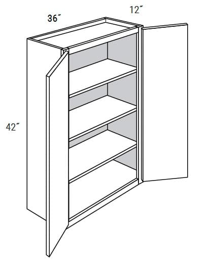 MX Shaker - Wall Double Doors W/Butt Doors 42" Tall