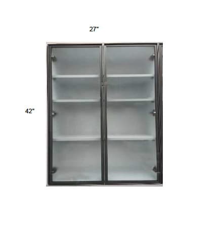 Venice - Double Metal Glass Doors W/ Frosted Glass (sold in pairs)