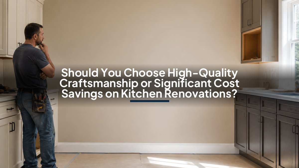 Should You Choose High-Quality Craftsmanship or Significant Cost Savings on Kitchen Renovations?