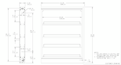Base Cabinet Filler Spice Pullout (not soft close)