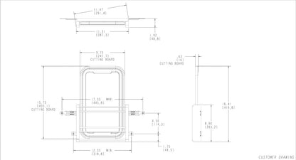 Door Mounted Plastic Cutting Board
