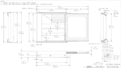 Combination Kife Holder/Cutting Board Drawer