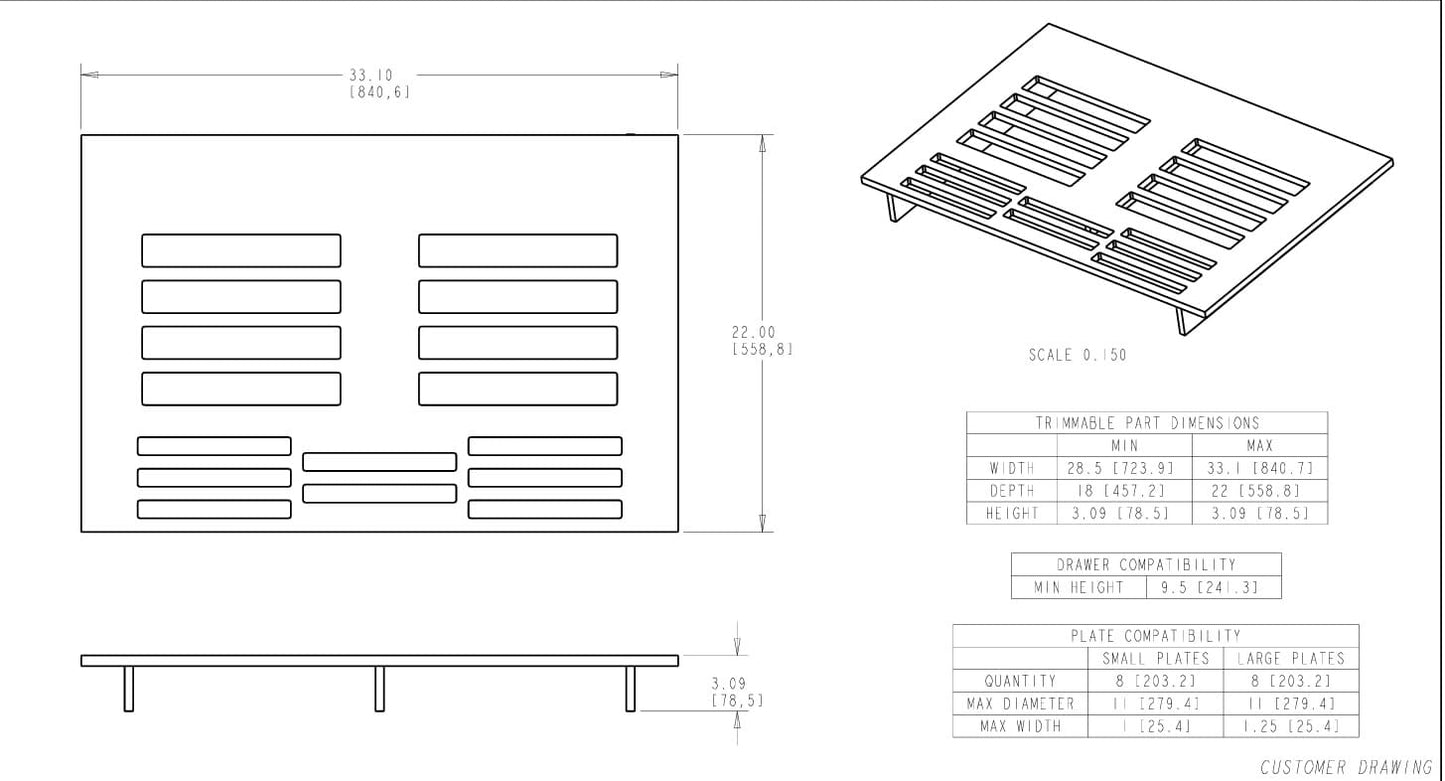 Wood Plate Divider Insert