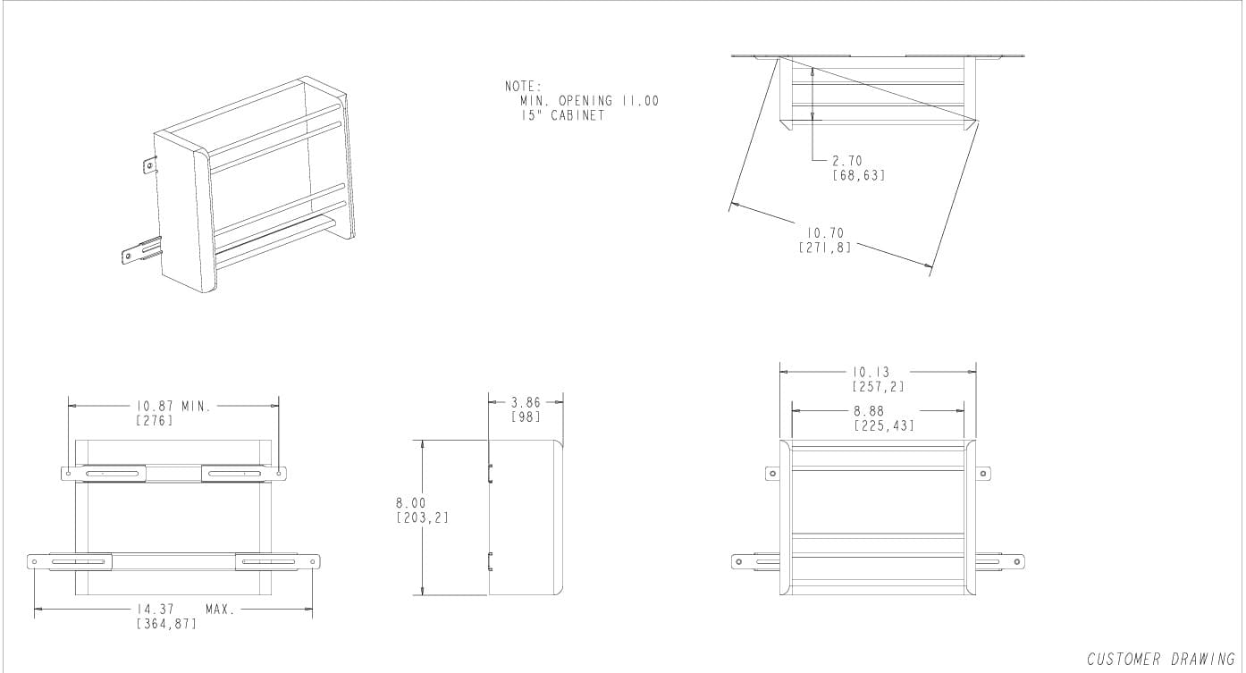 Door Mounted Foil Rack