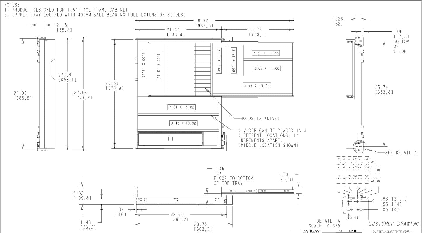 Tiered Combination Drawer