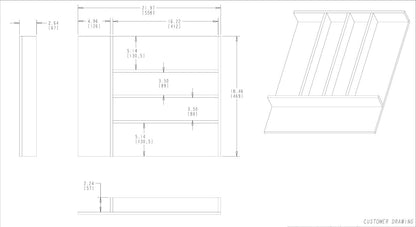 Wood Utensil Tray Insert