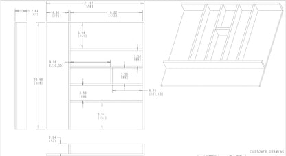 Wood Utensil Tray Insert