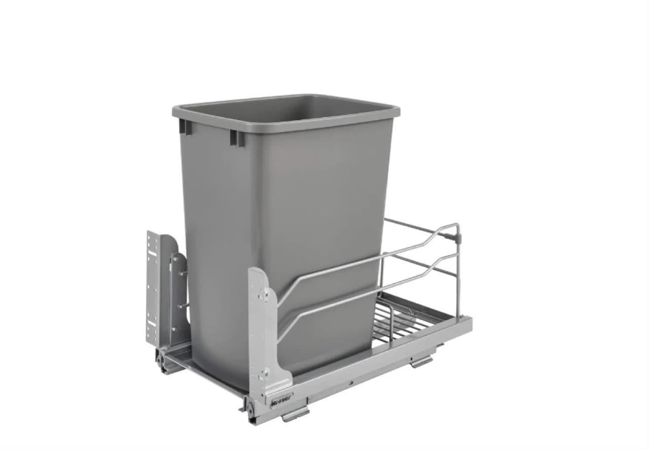Steel Bottom Mount 35 qt Single Waste Container W/Soft Close