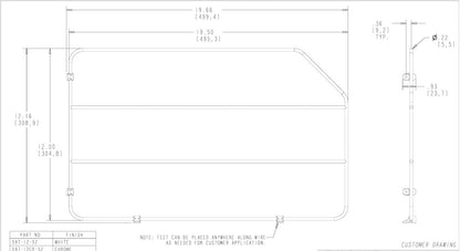 Chrome Tray Divider W/Clips