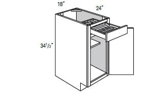 Essex - Base 1 Door W/1 Two Tiered Cutlery Drawer