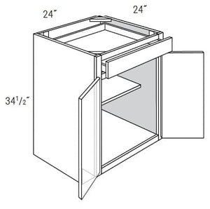 Petit - Base 2 Doors W/1 Drawer & Butt Doors