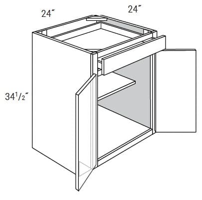Weston - Base 2 Doors W/1 Drawer & Butt Doors