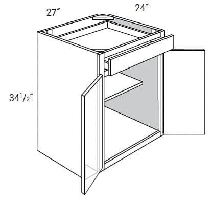 Weston - Base 2 Doors W/1 Drawer & Butt Doors