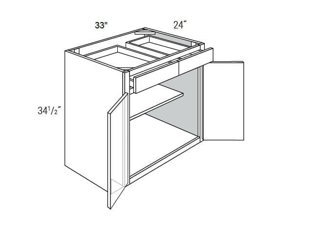 Weston - Base 2 Doors W/2 Drawers & Butt Doors