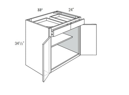 Weston - Base 2 Doors W/2 Drawers & Butt Doors