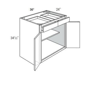Weston - Base 2 Doors W/2 Drawers & Butt Doors