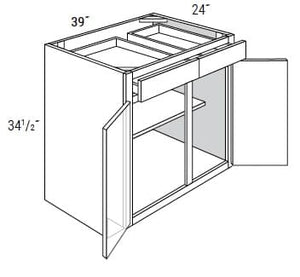 Malibu - Base 2 Doors W/2 Drawers with Center Stile