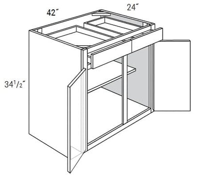 Weston - Base 2 Doors W/2 Drawers & Butt Doors