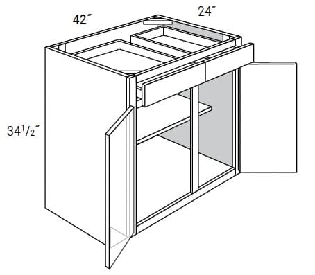 Weston - Base 2 Doors W/2 Drawers & Butt Doors
