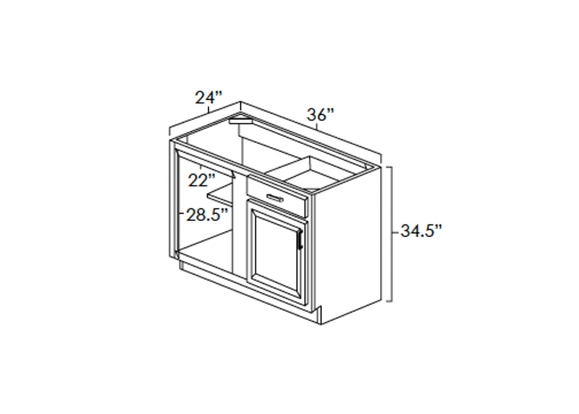 FC Shaker - Blind Base Cabinet