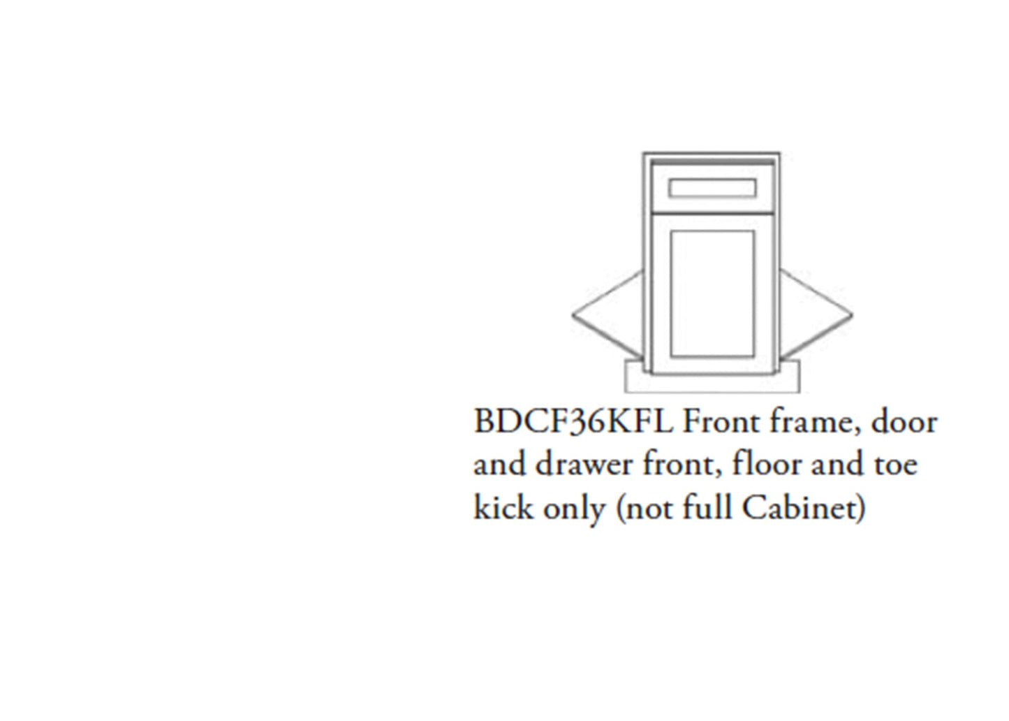 MX Recessed - Base Diagonal Corner Sink Front Only 1 Door