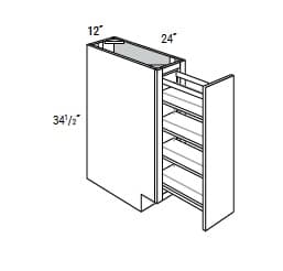 Alvic - Base Full Height Door with Metal Organizer Pullout