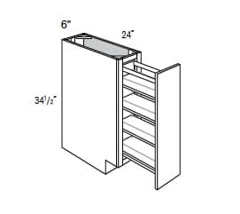 Weston - Base Full Height Door with Organizer Pullout