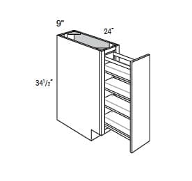Weston - Base Full Height Door with Organizer Pullout