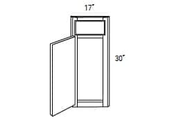 Amesbury Recessed - Base Diagonal Corner Sink Front Only 1 Door