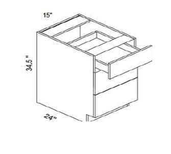 Alvic - 3 Drawer Base Cabinet
