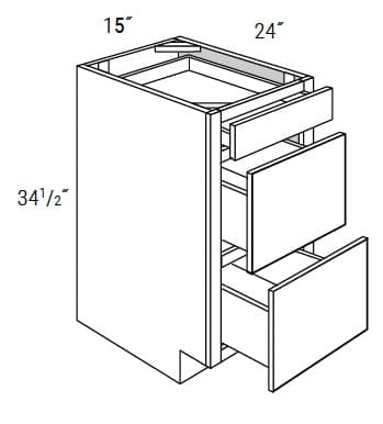 Weston - 3 Drawer Base Cabinet