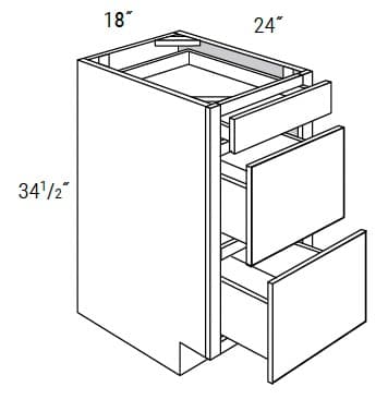 Essex - 3 Drawer Base Cabinet