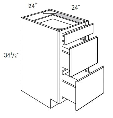 Weston - 3 Drawer Base Cabinet