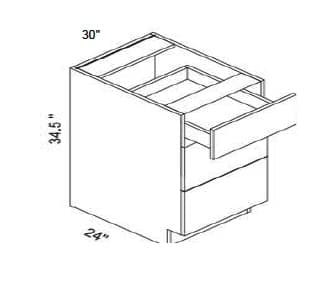 Alvic - 3 Drawer Base Cabinet