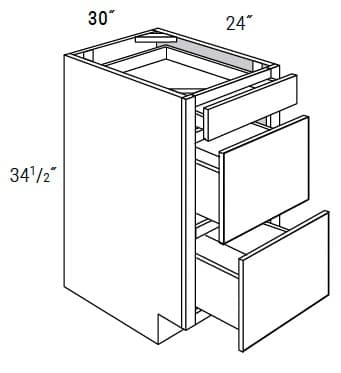 Weston - 3 Drawer Base Cabinet