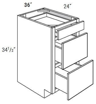 Weston - 3 Drawer Base Cabinet