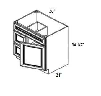 Weston - Vanity Sink Bases W/2 Drawers on Left and 1 Door
