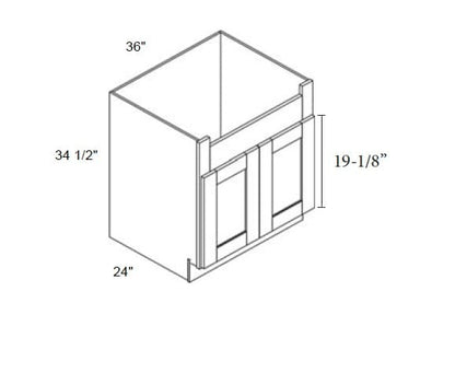 Weston - Farm Sink Base W/Butt Doors
