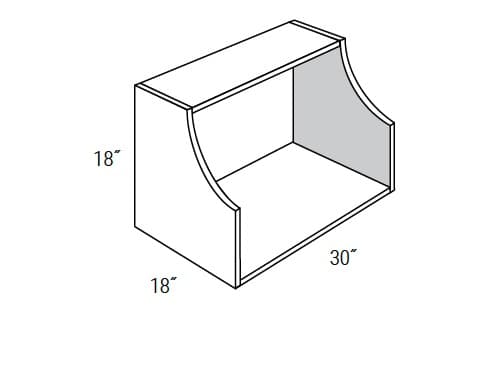 Amesbury Slab - Microwave Wall Shelf