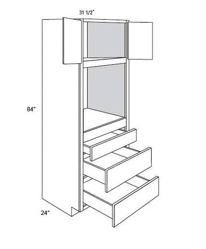 Weston - Tall Oven W/ Butt Doors & 3 Drawers